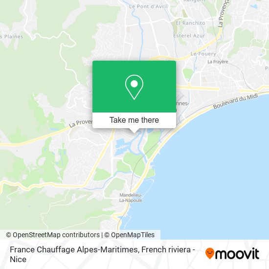 France Chauffage Alpes-Maritimes map
