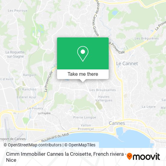 Cimm Immobilier Cannes la Croisette map