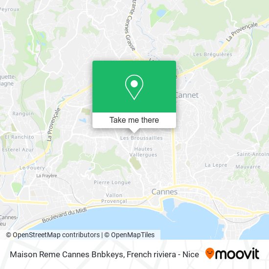 Mapa Maison Reme Cannes Bnbkeys