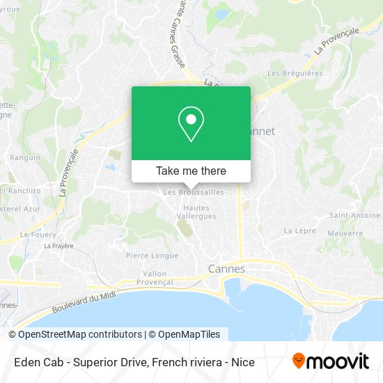 Eden Cab - Superior Drive map