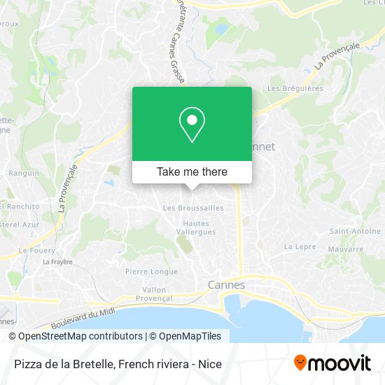 Pizza de la Bretelle map