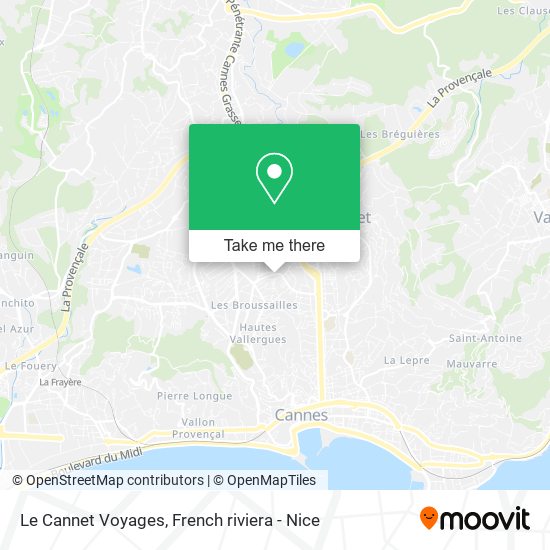 Le Cannet Voyages map