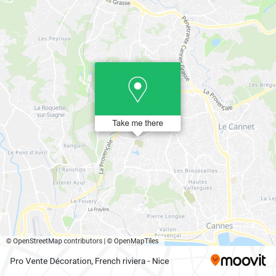 Pro Vente Décoration map