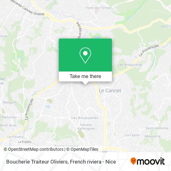 Mapa Boucherie Traiteur Oliviers