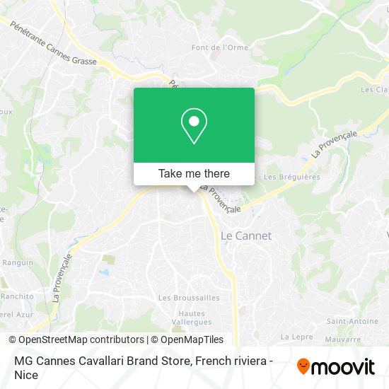 MG Cannes Cavallari Brand Store map