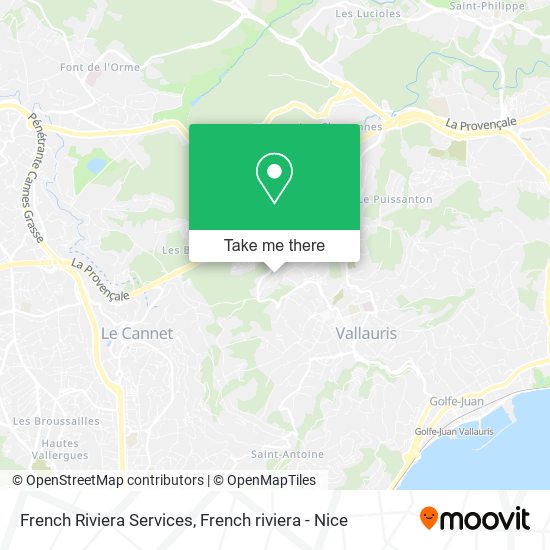 French Riviera Services map