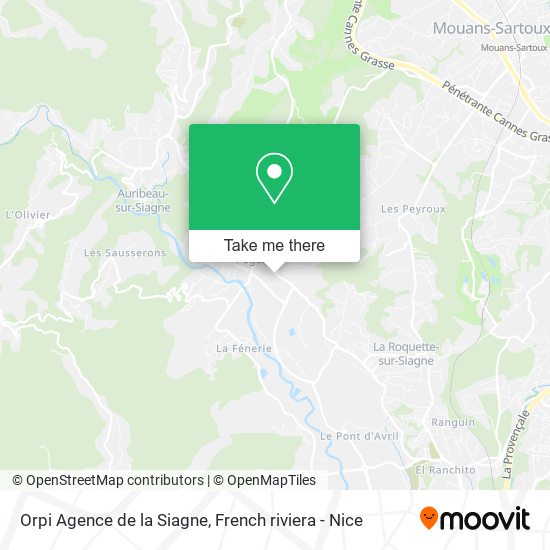 Orpi Agence de la Siagne map