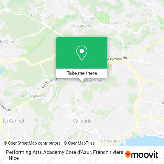 Performing Arts Academy Cote d'Azur map