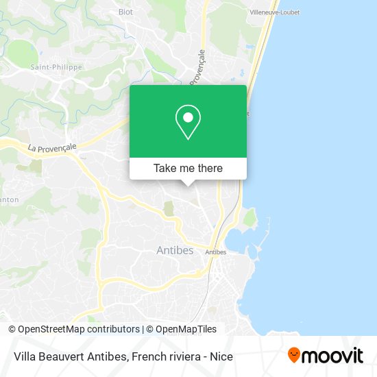 Villa Beauvert Antibes map