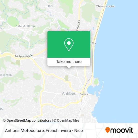 Mapa Antibes Motoculture