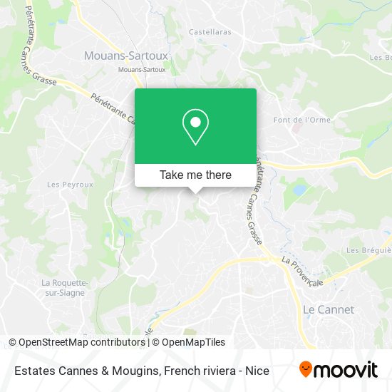 Mapa Estates Cannes & Mougins