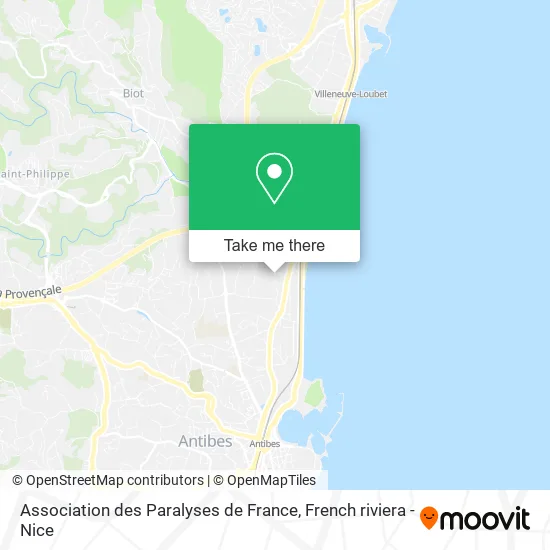 Association des Paralyses de France map