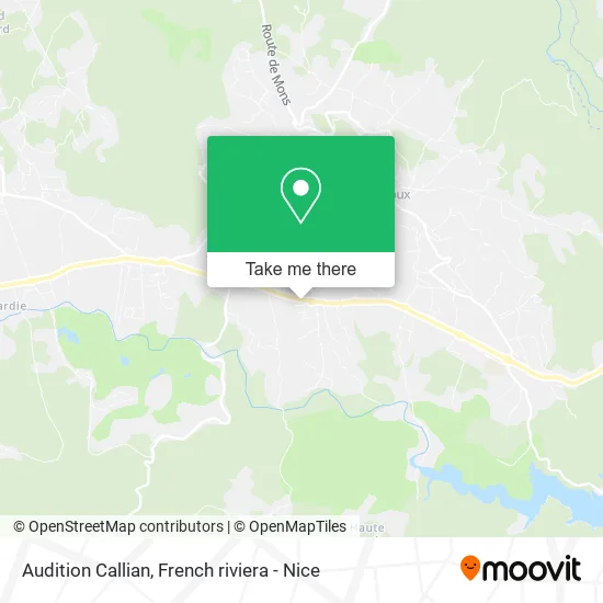 Audition Callian map