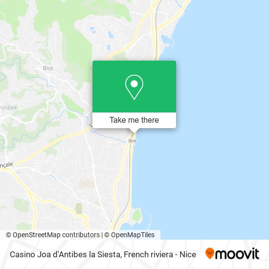 Casino Joa d'Antibes la Siesta map