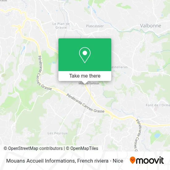 Mouans Accueil Informations map