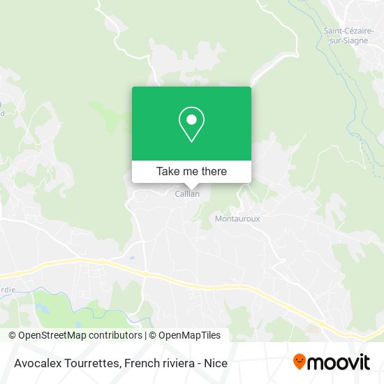 Avocalex Tourrettes map