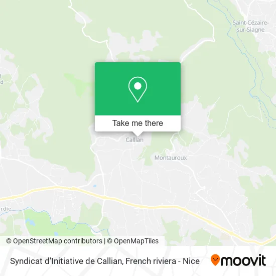Syndicat d'Initiative de Callian map