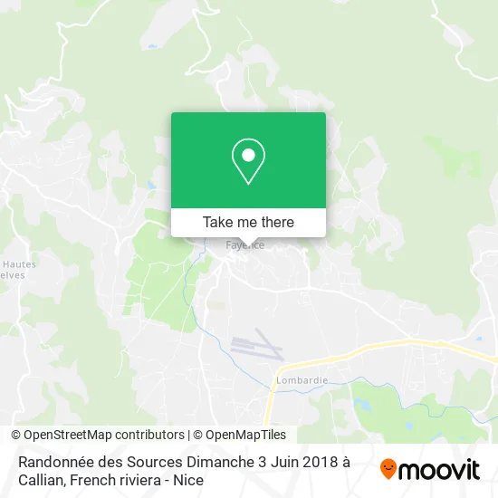Randonnée des Sources Dimanche 3 Juin 2018 à Callian map