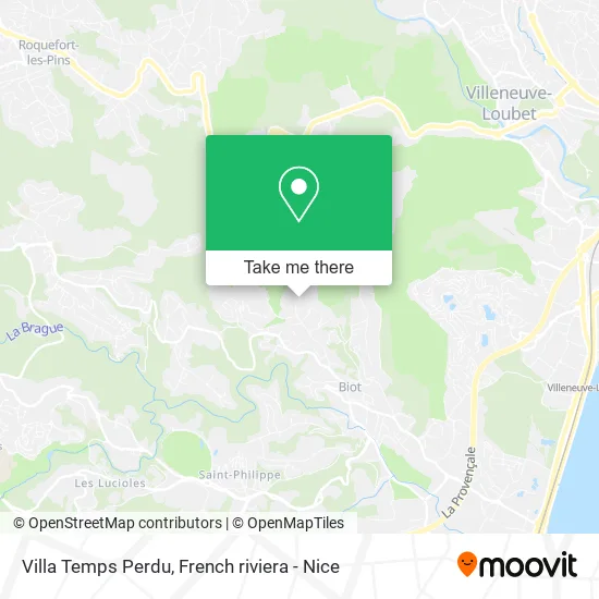 Villa Temps Perdu map
