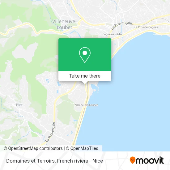 Domaines et Terroirs map