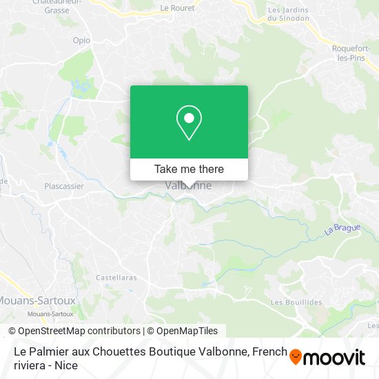 Le Palmier aux Chouettes Boutique Valbonne map