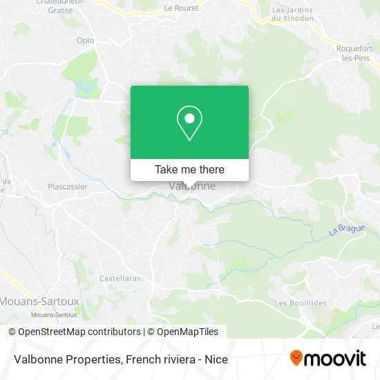 Valbonne Properties map