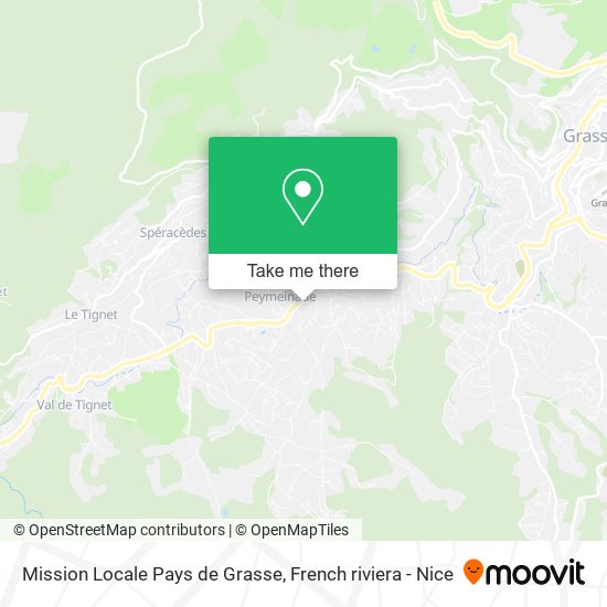 Mapa Mission Locale Pays de Grasse