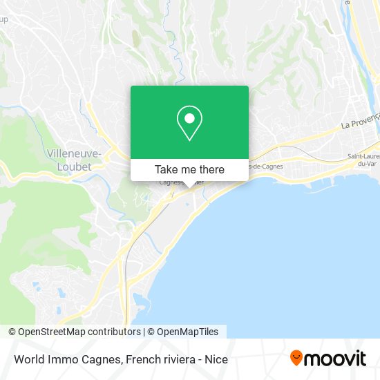 World Immo Cagnes map