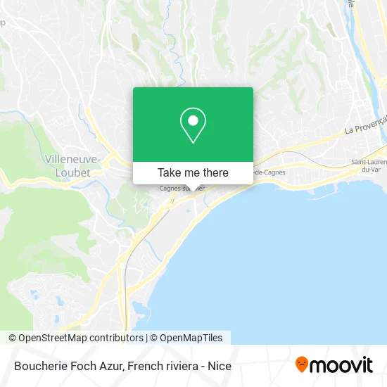 Boucherie Foch Azur map