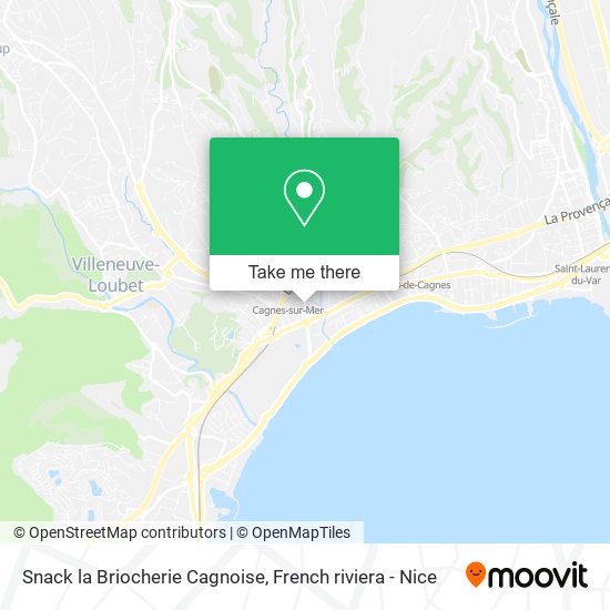 Snack la Briocherie Cagnoise map