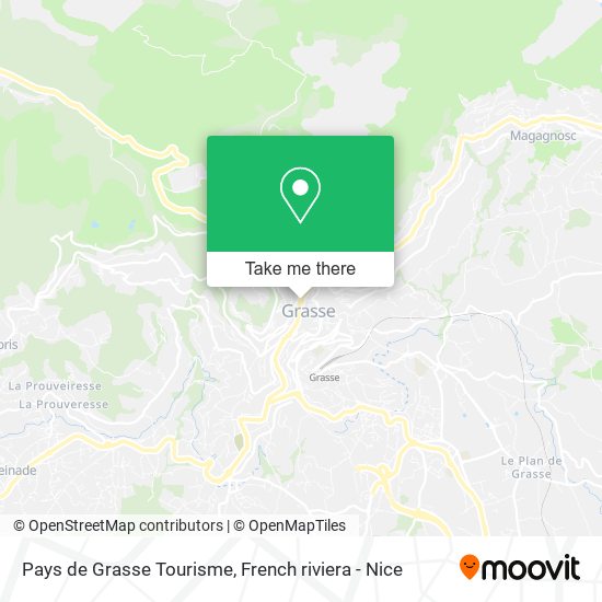 Mapa Pays de Grasse Tourisme