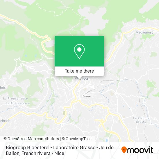 Biogroup Bioesterel - Laboratoire Grasse - Jeu de Ballon map