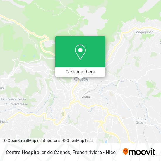 Mapa Centre Hospitalier de Cannes