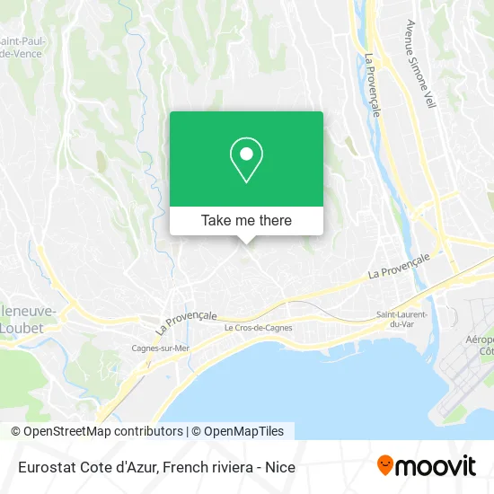 Eurostat Cote d'Azur map