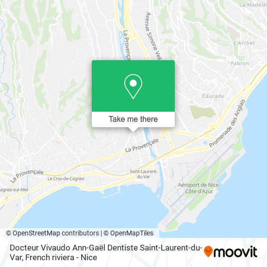 Mapa Docteur Vivaudo Ann-Gaël Dentiste Saint-Laurent-du-Var
