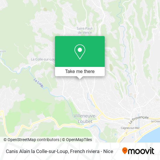 Canis Alain la Colle-sur-Loup map