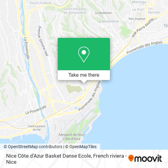 Nice Côte d'Azur Basket Danse Ecole map