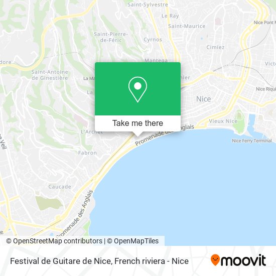 Mapa Festival de Guitare de Nice