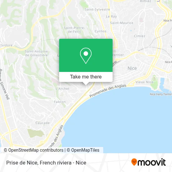 Prise de Nice map