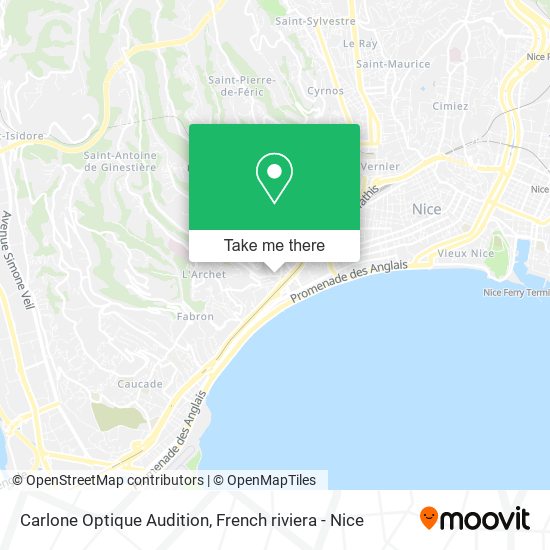 Carlone Optique Audition map
