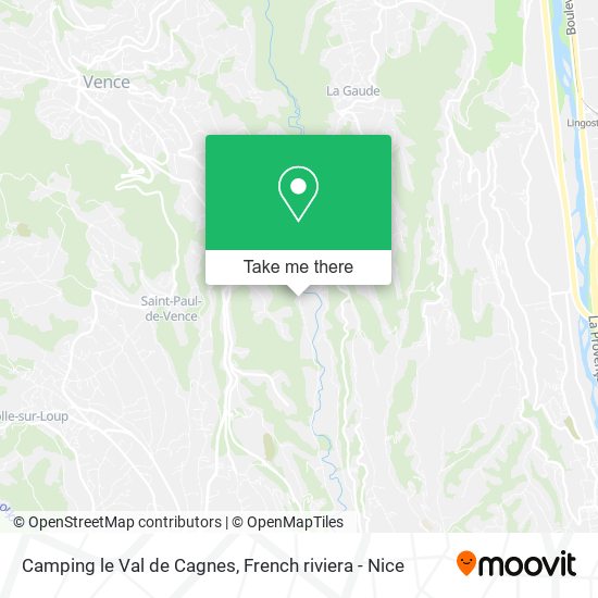 Mapa Camping le Val de Cagnes