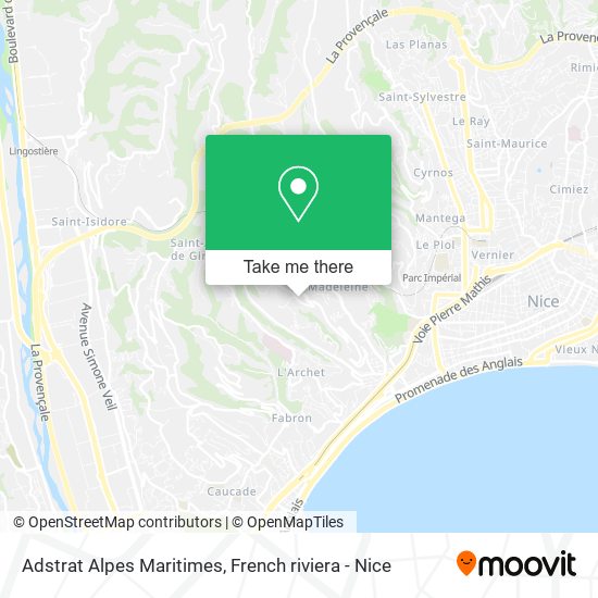 Mapa Adstrat Alpes Maritimes