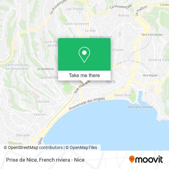 Prise de Nice map