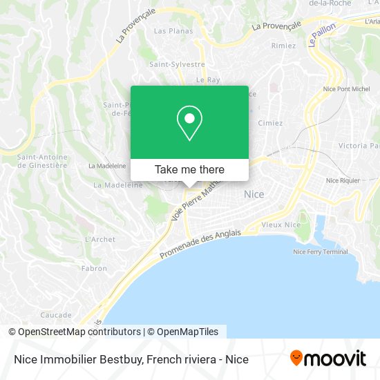 Mapa Nice Immobilier Bestbuy