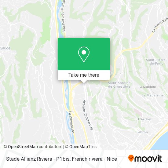 Stade Allianz Riviera - P1bis map