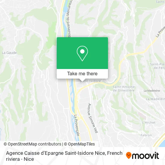 Agence Caisse d'Epargne Saint-Isidore Nice map
