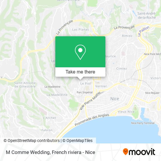 M Comme Wedding map