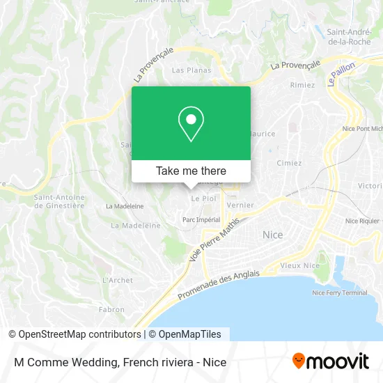 M Comme Wedding map