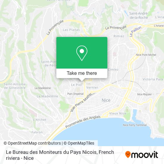 Le Bureau des Moniteurs du Pays Nicois map