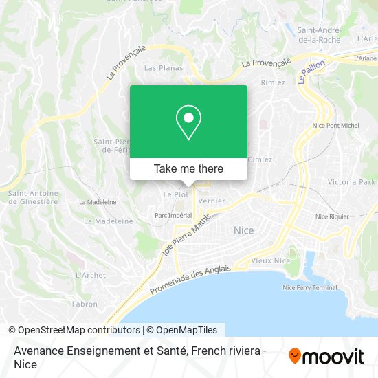 Avenance Enseignement et Santé map